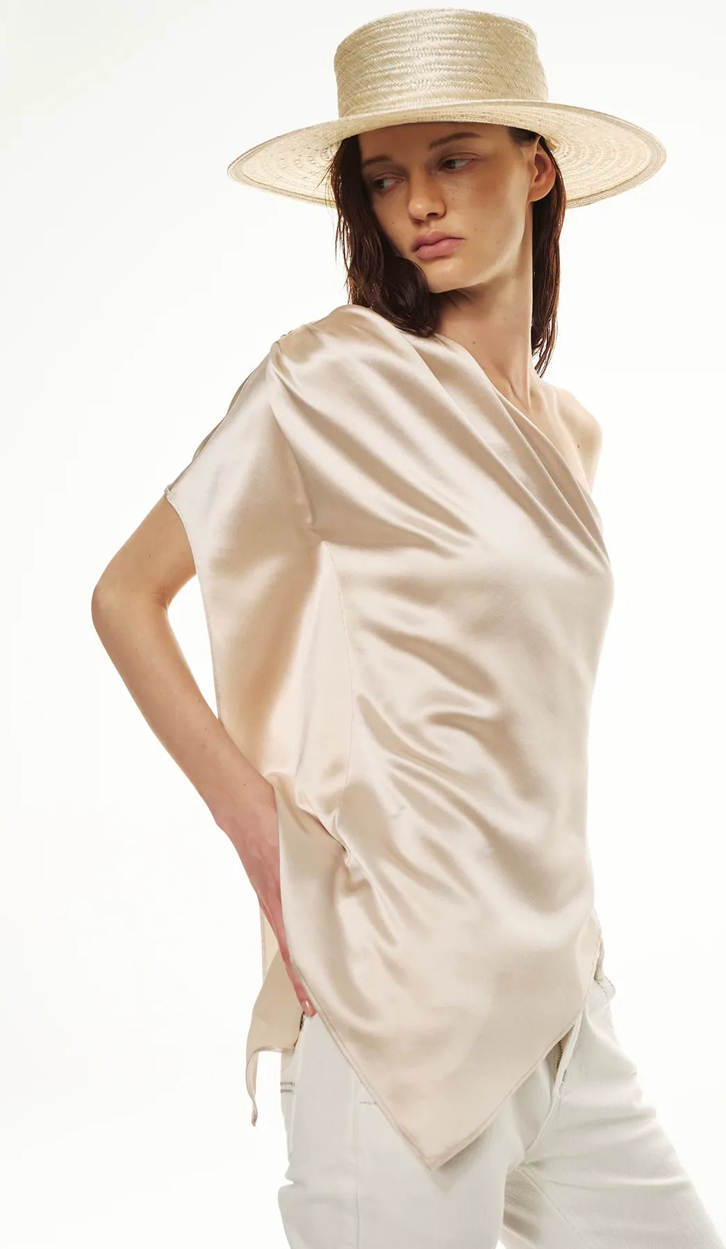 One-Shoulder Waist-Slimming Top