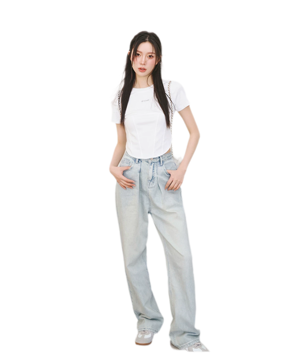 Cropped Seam T-Shirt