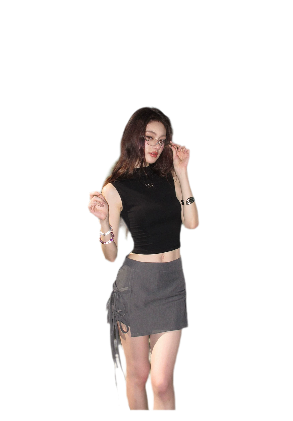 Sleeveless High Neck Tee