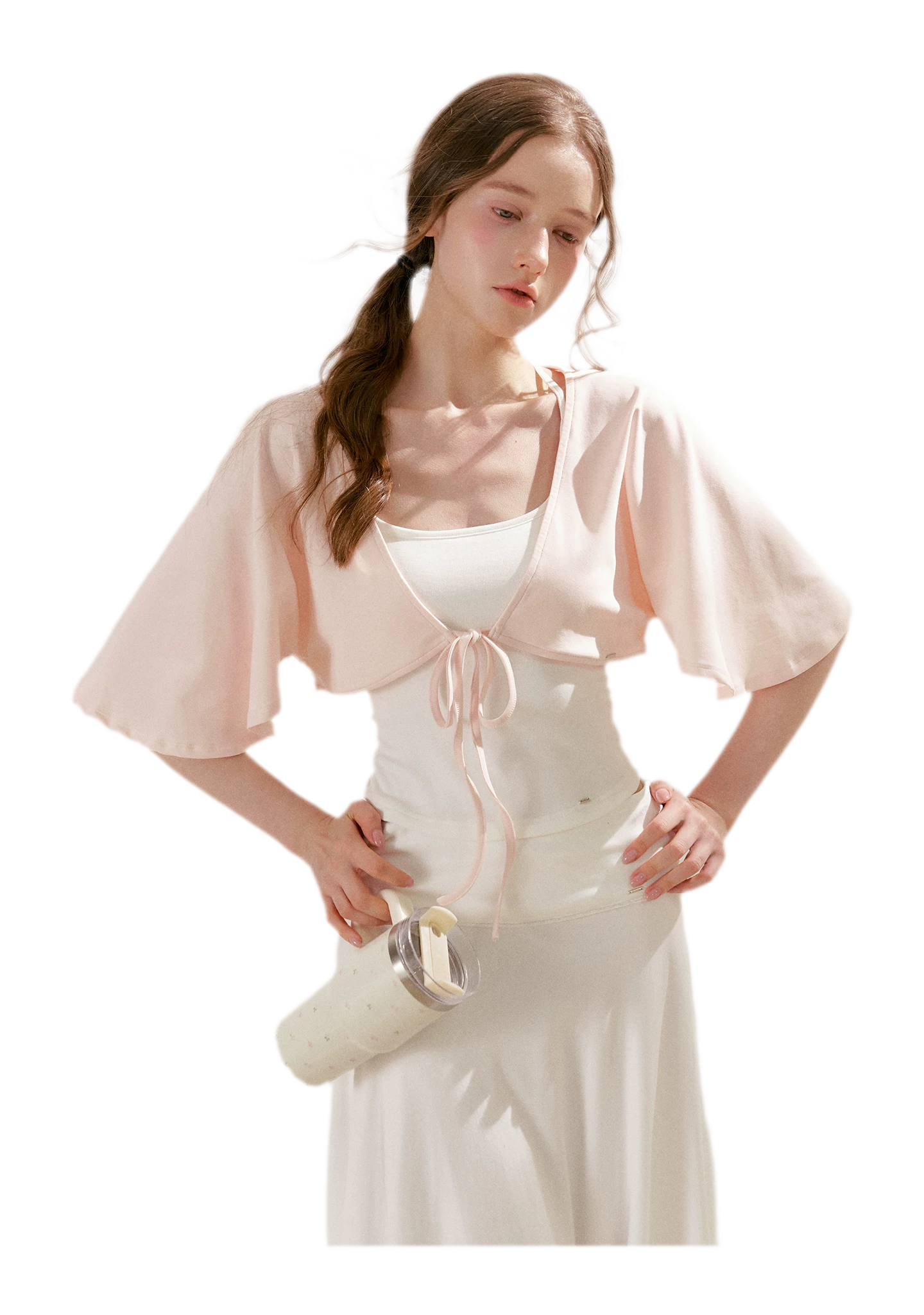 Airy Cloud U-Neck Vest & Batwing