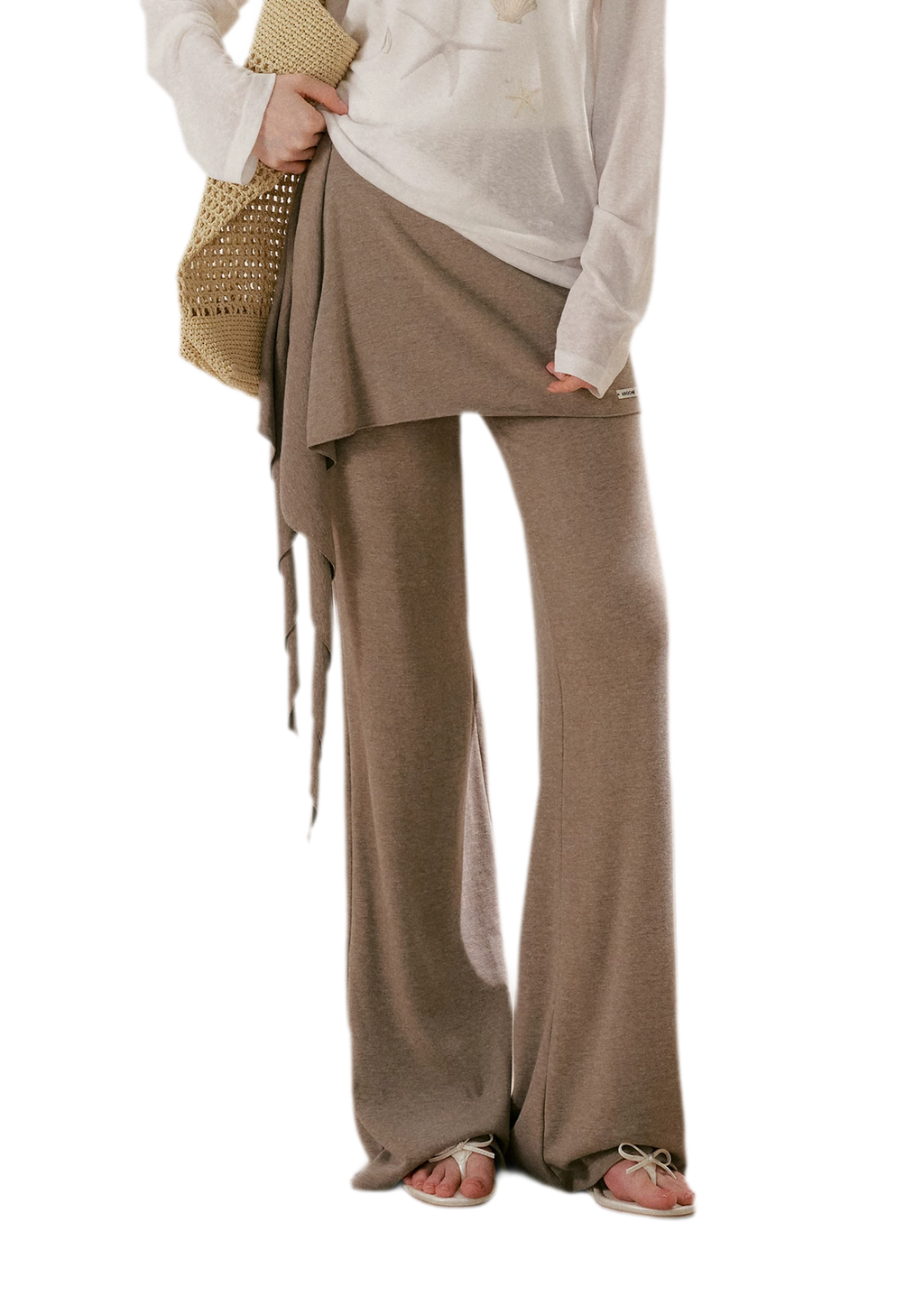 Wrap Tie Flared Pants