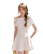 Romantic French Off-Shoulder Short Dress