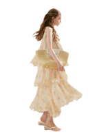 Chiffon Floral Halter Long Dress