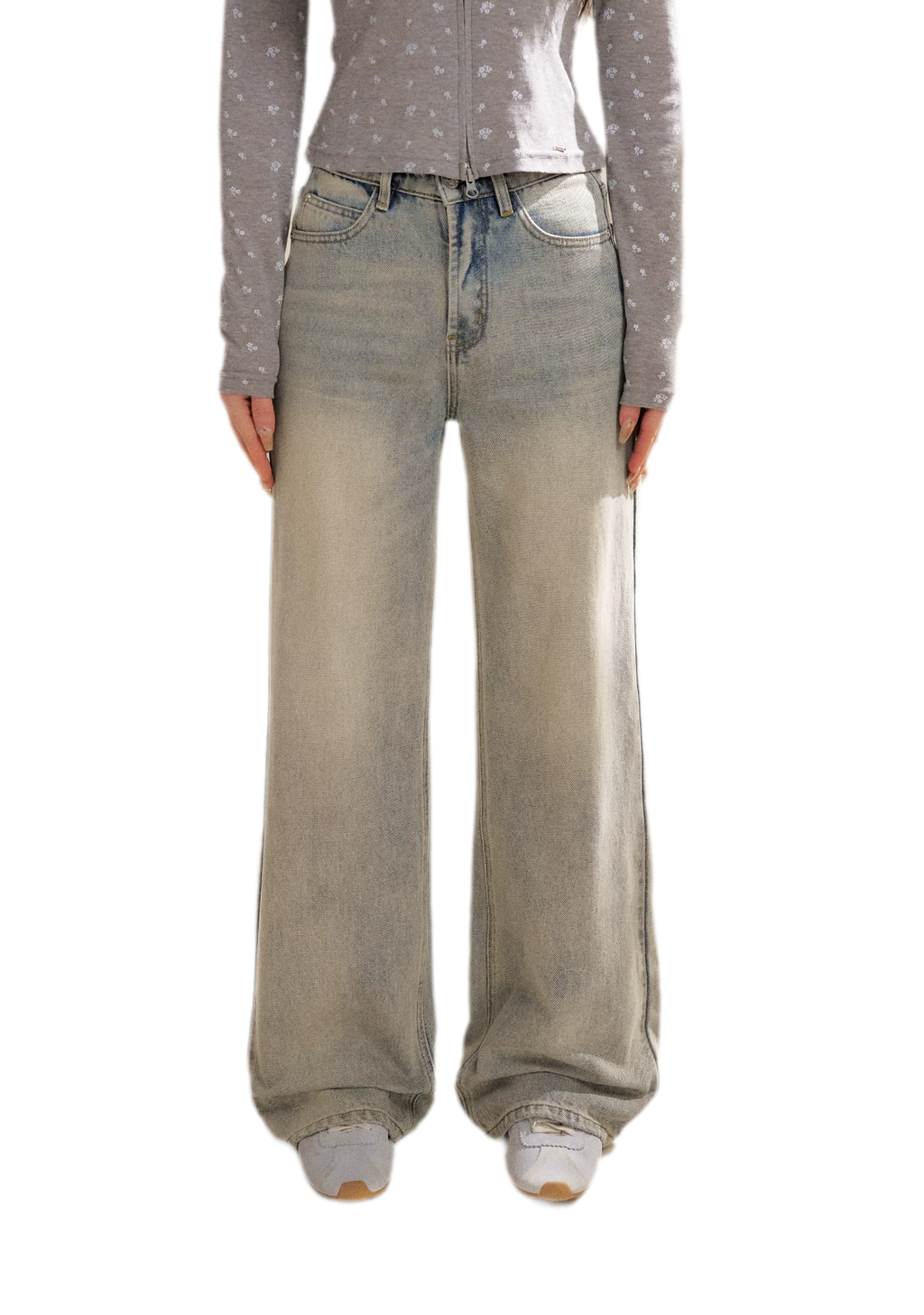 Rhinestone Logo Jeans