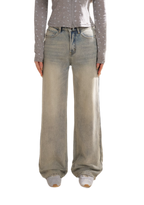 Rhinestone Logo Jeans