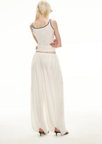Tencel Blend Relaxed Wide-Leg Pants