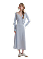 Rose Knit Cardigan Dress