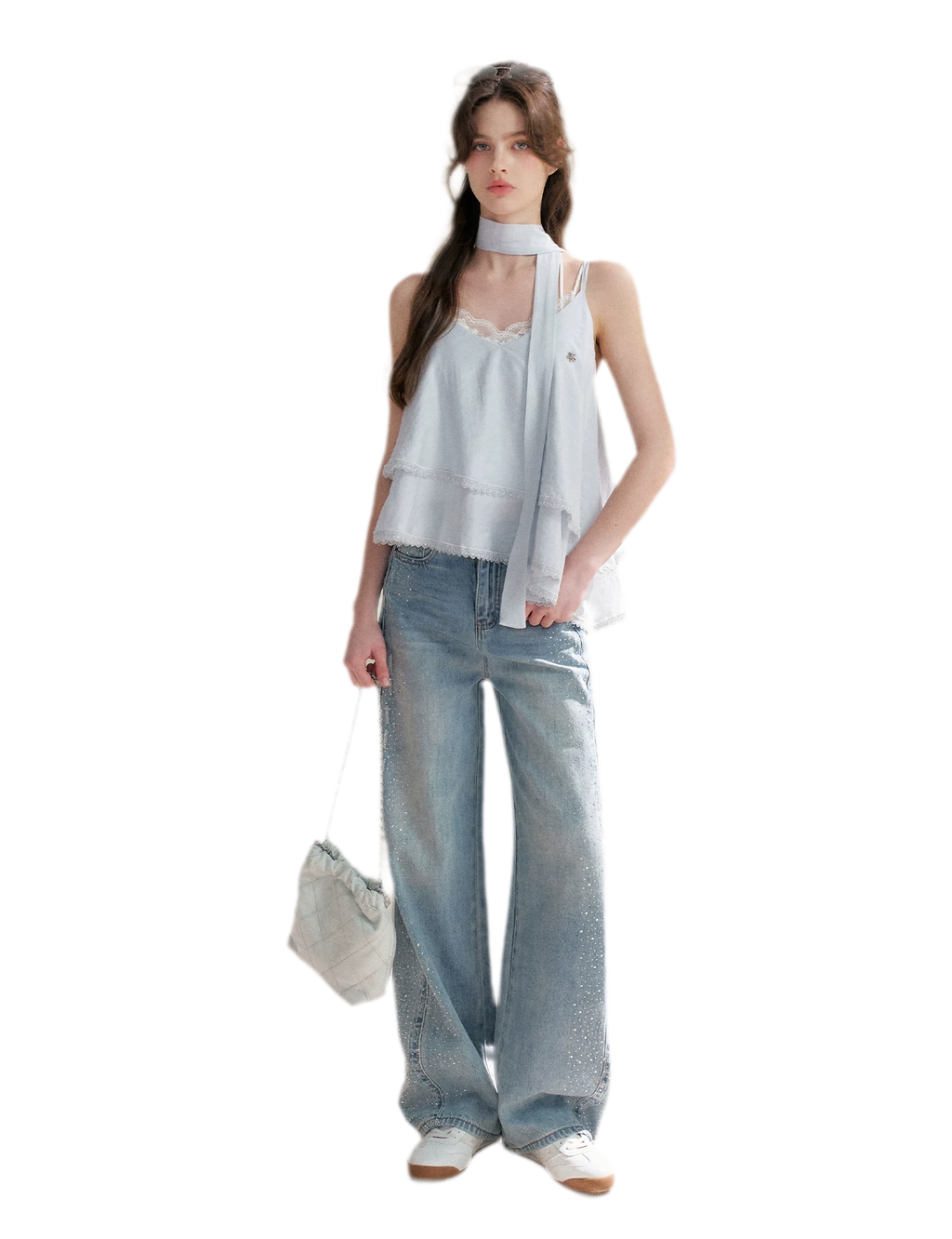 Asymmetrical Lace V-Neck Camisole
