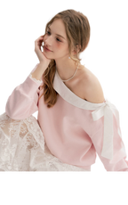 Balletcore Lace Collar Sweatshirt