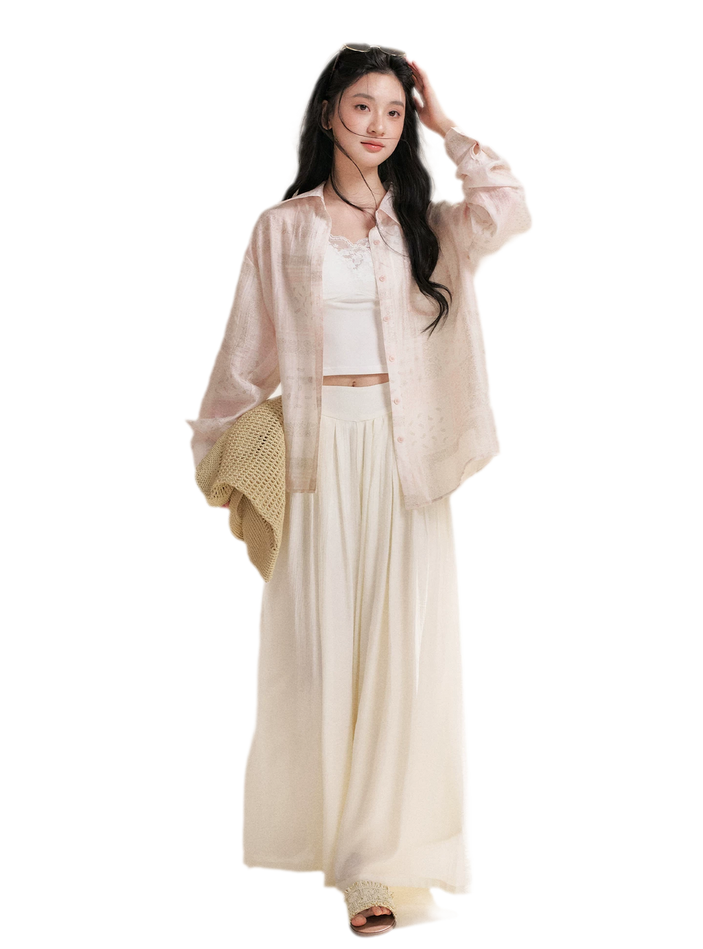 Pleated Wide-Leg Pants