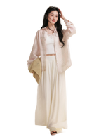 Pleated Wide-Leg Pants