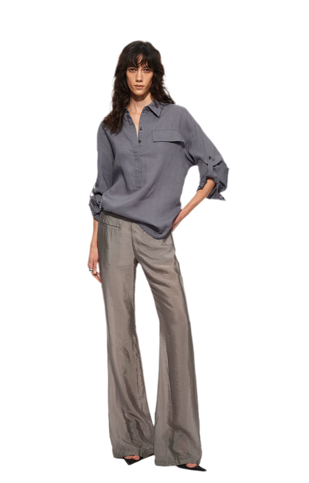 Silky Flared Lounge Pants