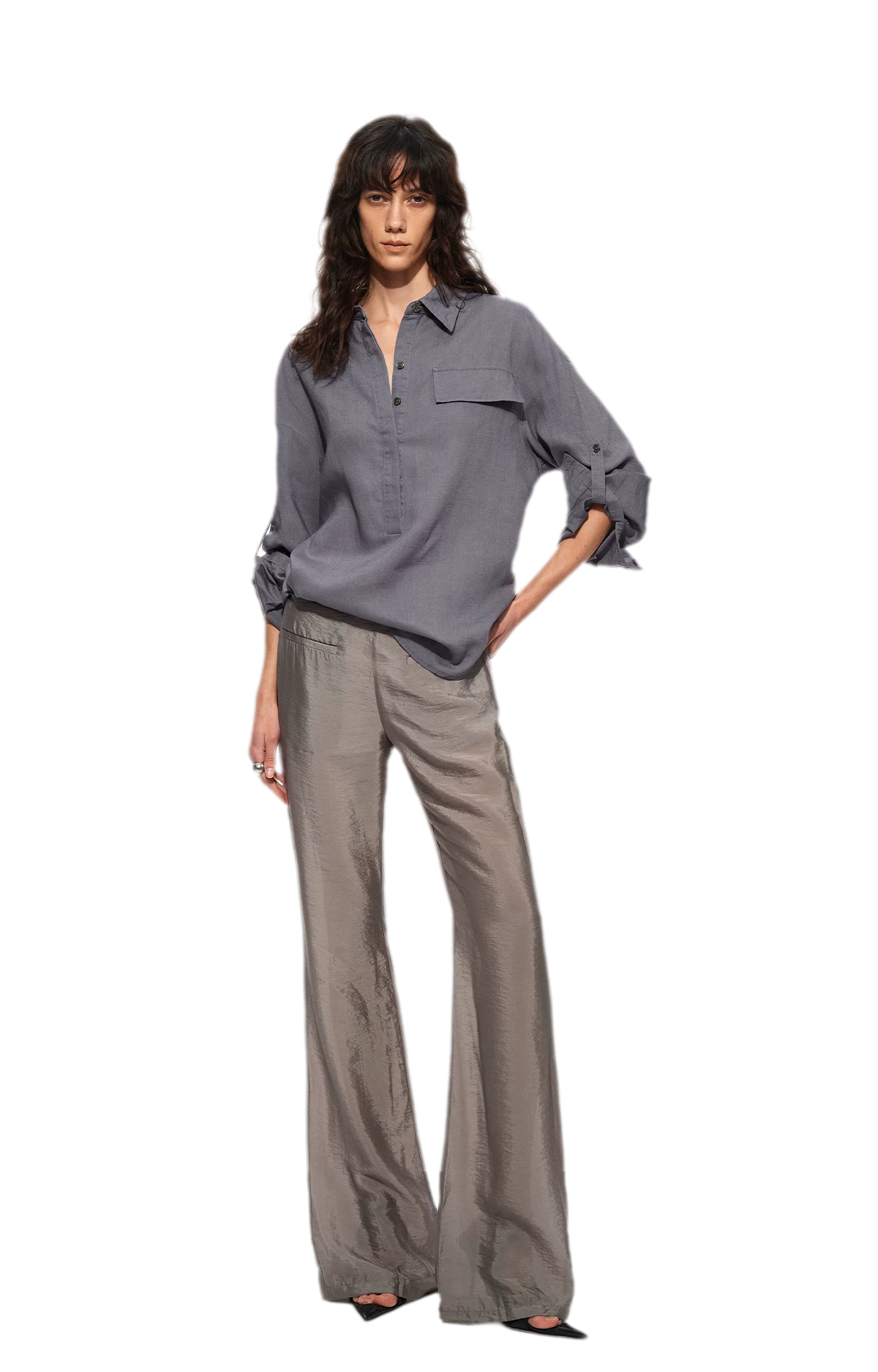 Silky Flared Lounge Pants