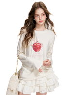Irregular Cloud White A-line Skirt