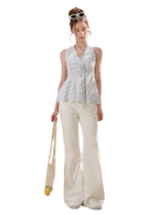 Embroidered Flared Jeans