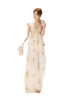 Embroidered Chiffon Halter Set