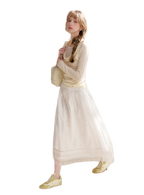 Lyocell Lace Pleated Skirt