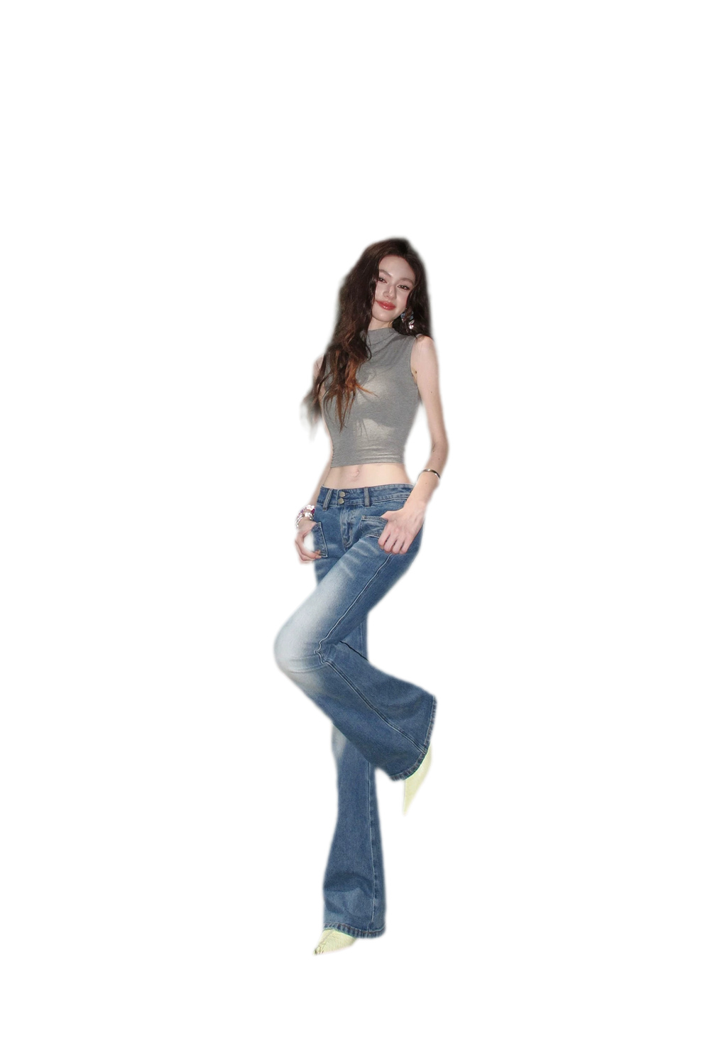 Low Rise Flare Jeans