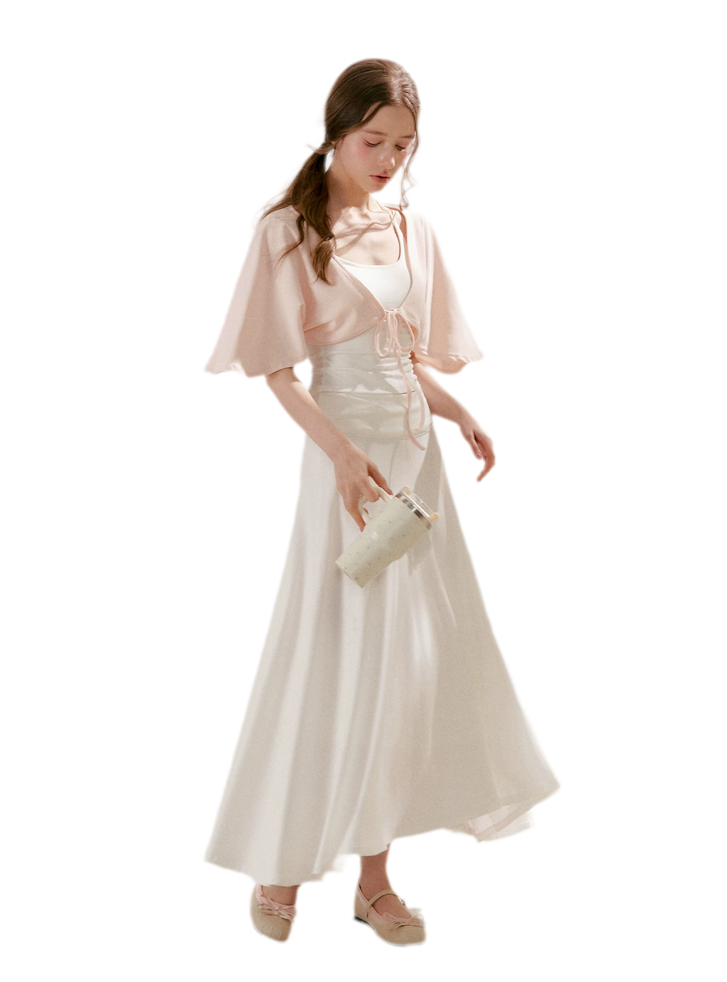 Airy Cloud U-Neck Vest & Batwing
