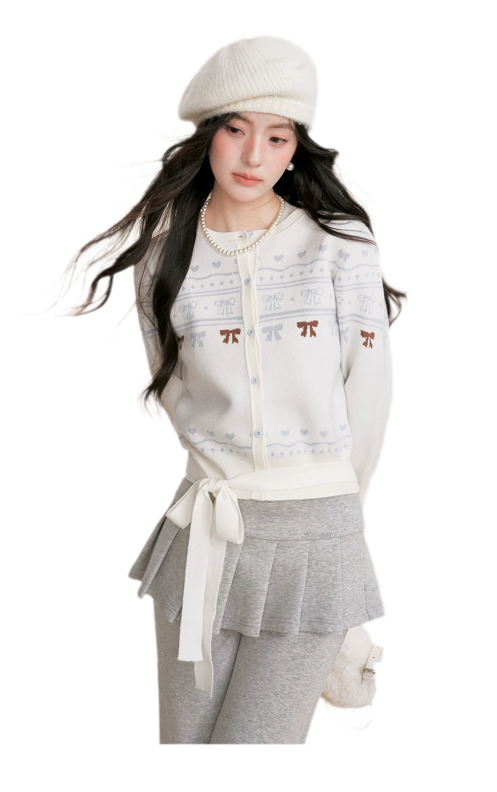 Fair Isle Tie Cardigan