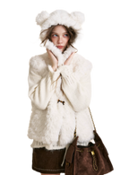 Bear Fleece Hooded Vest