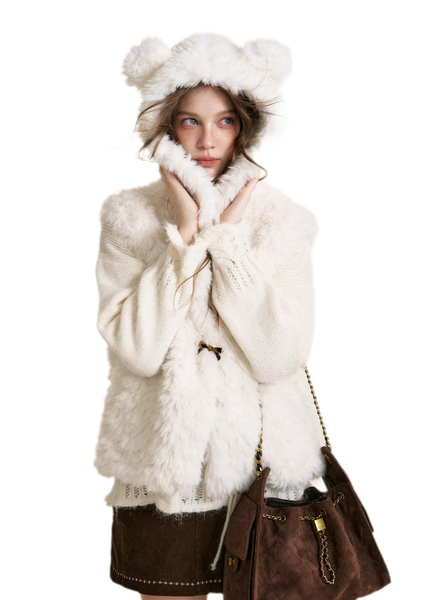Bear Fleece Hooded Vest