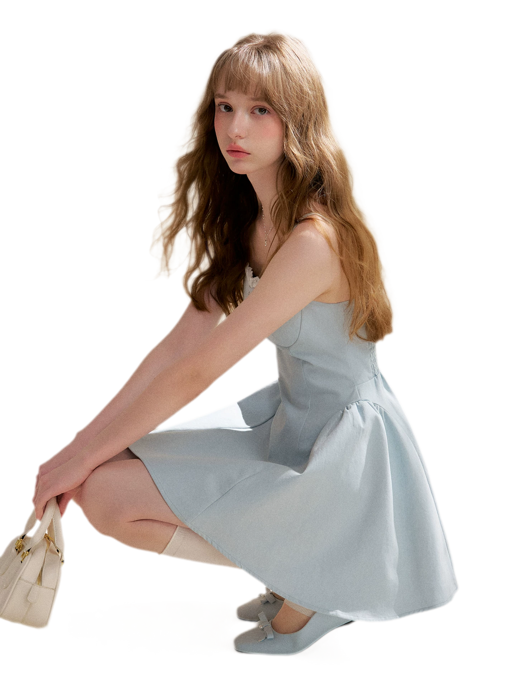 Lace-Trimmed A-Line Camisole Dress