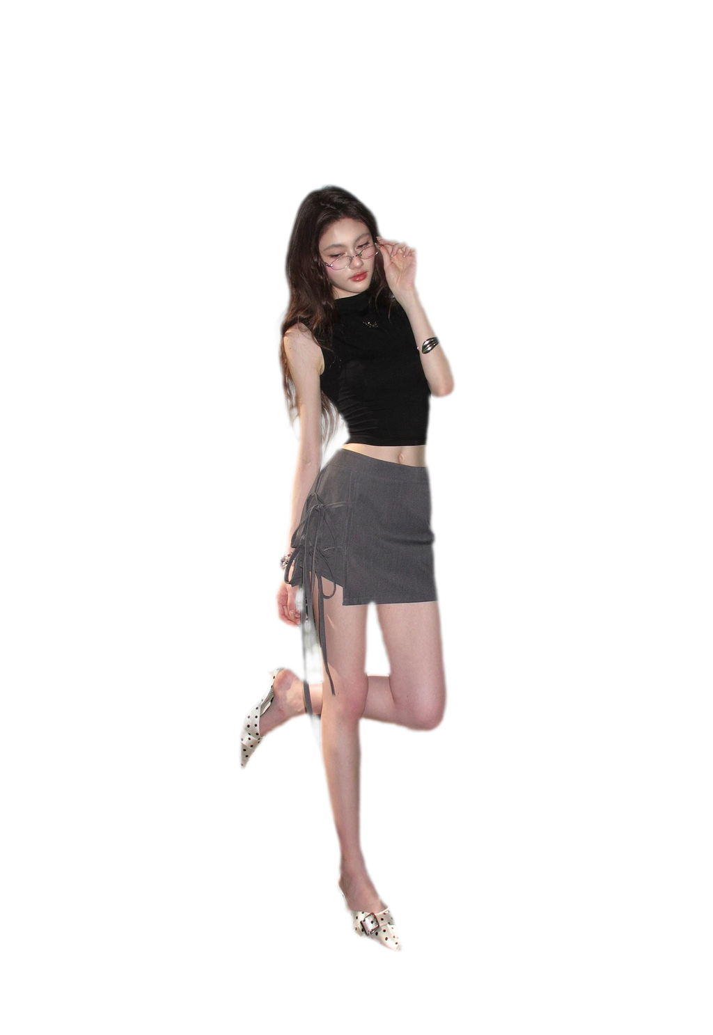 Sleeveless High Neck Tee