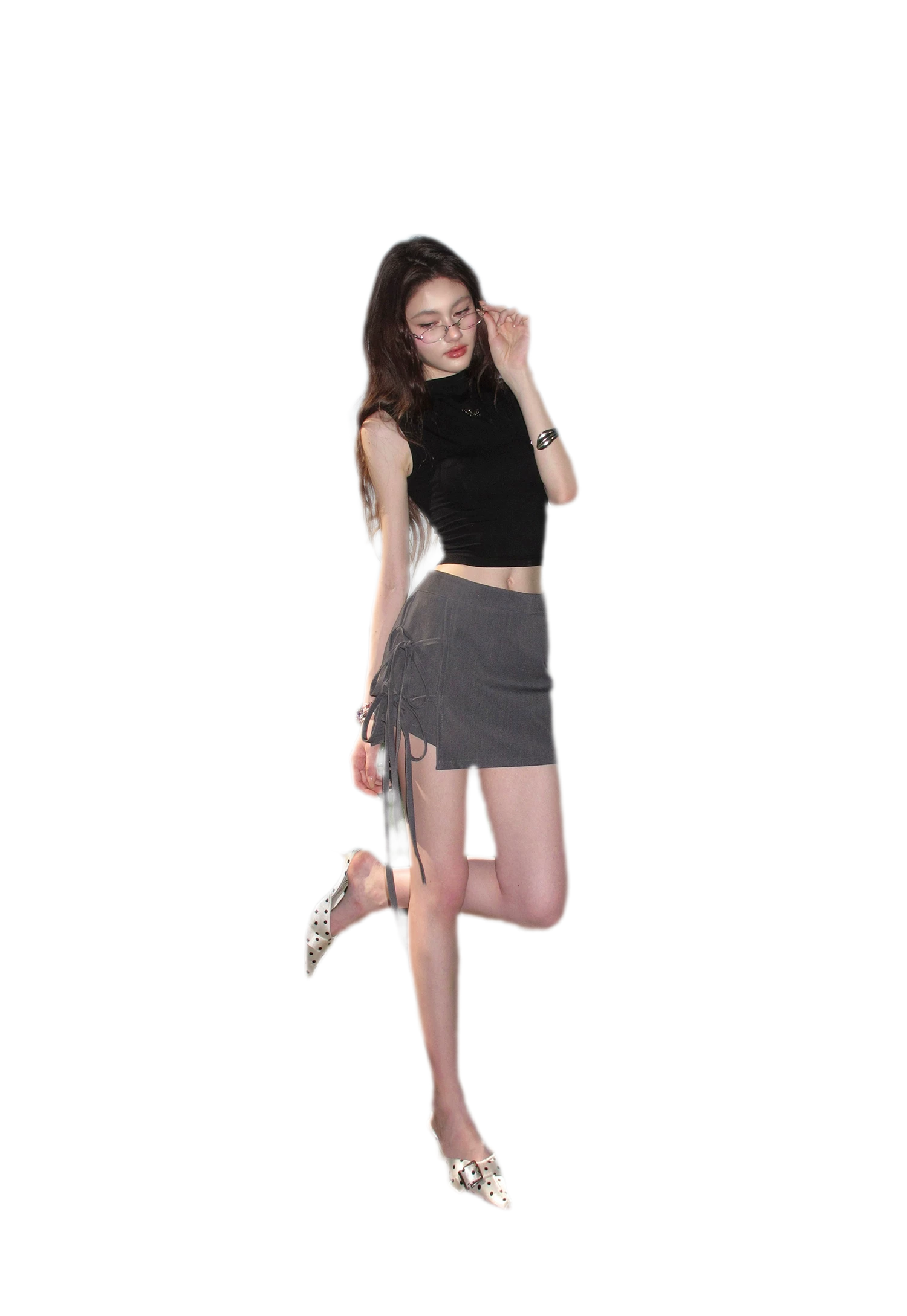 Sleeveless High Neck Tee