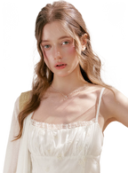 French Embroidered A-line Dress