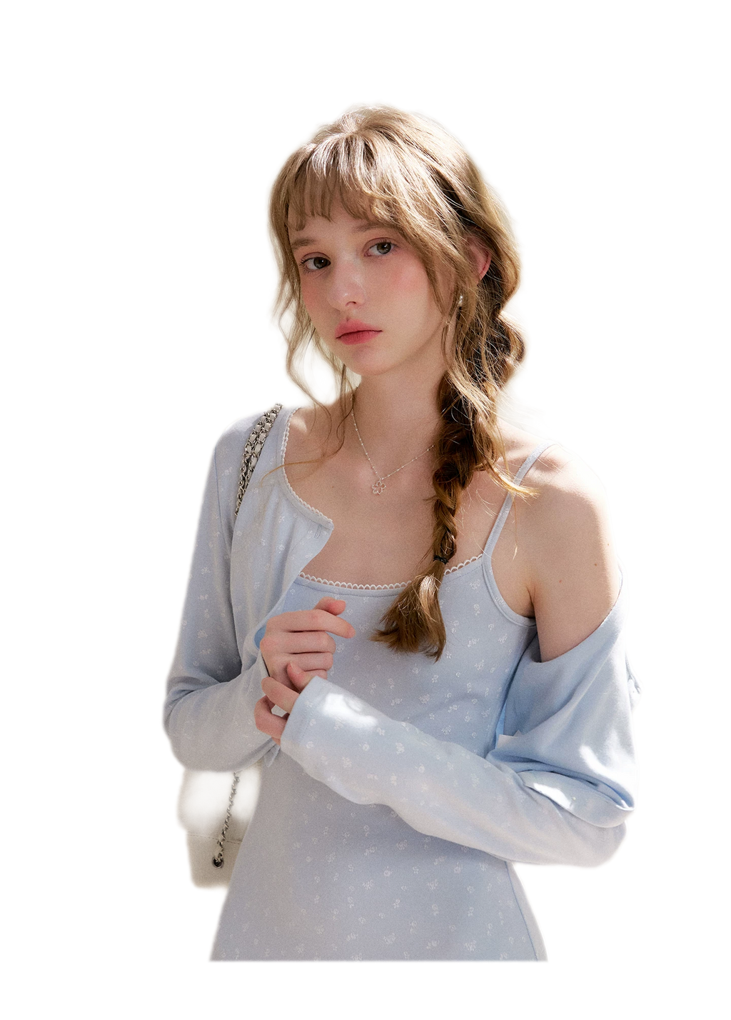 Rose Knit Cardigan Dress