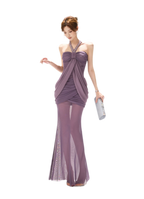 Mist Purple Mesh Fishtail Skirt