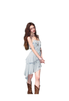 Ruffled Asymmetric Cami Dress