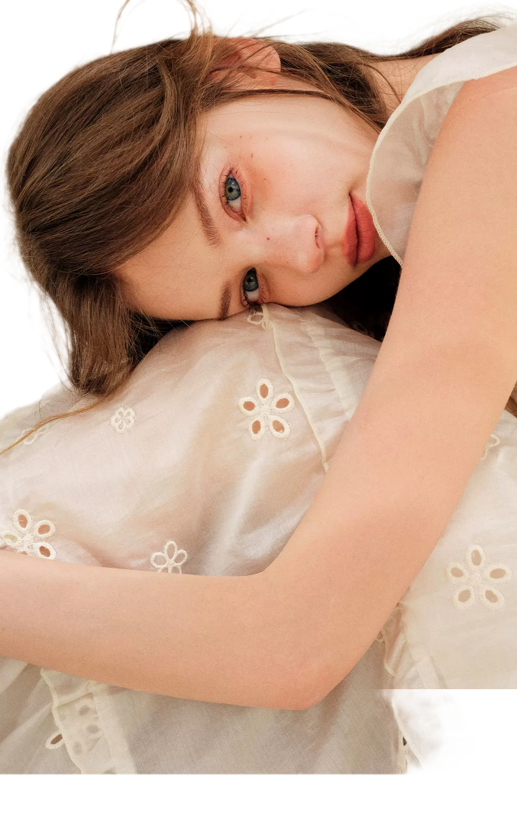 Embroidered Floral Tie-Waist Dress