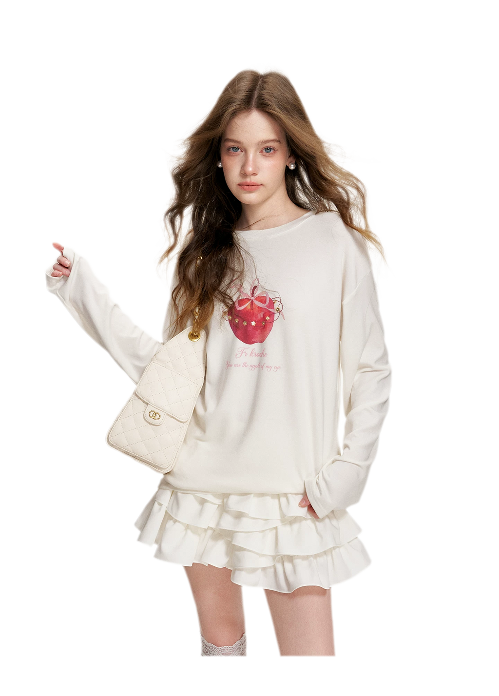 Irregular Cloud White A-line Skirt