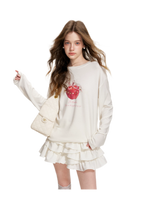 Irregular Cloud White A-line Skirt