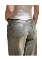Rhinestone Logo Jeans