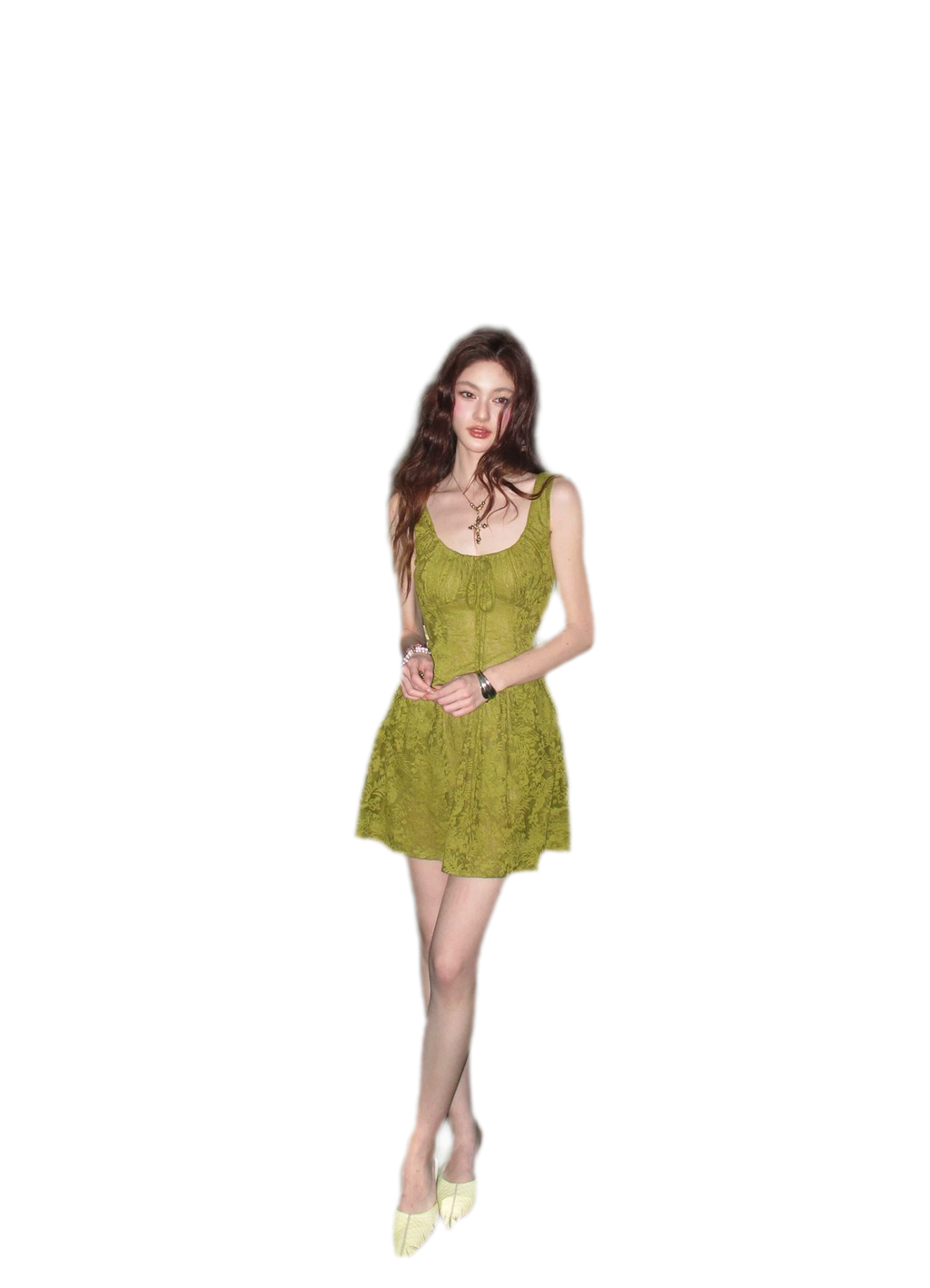 Moss Lace Waist Dress