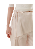 Lace Detail Casual Wide-Leg Pants