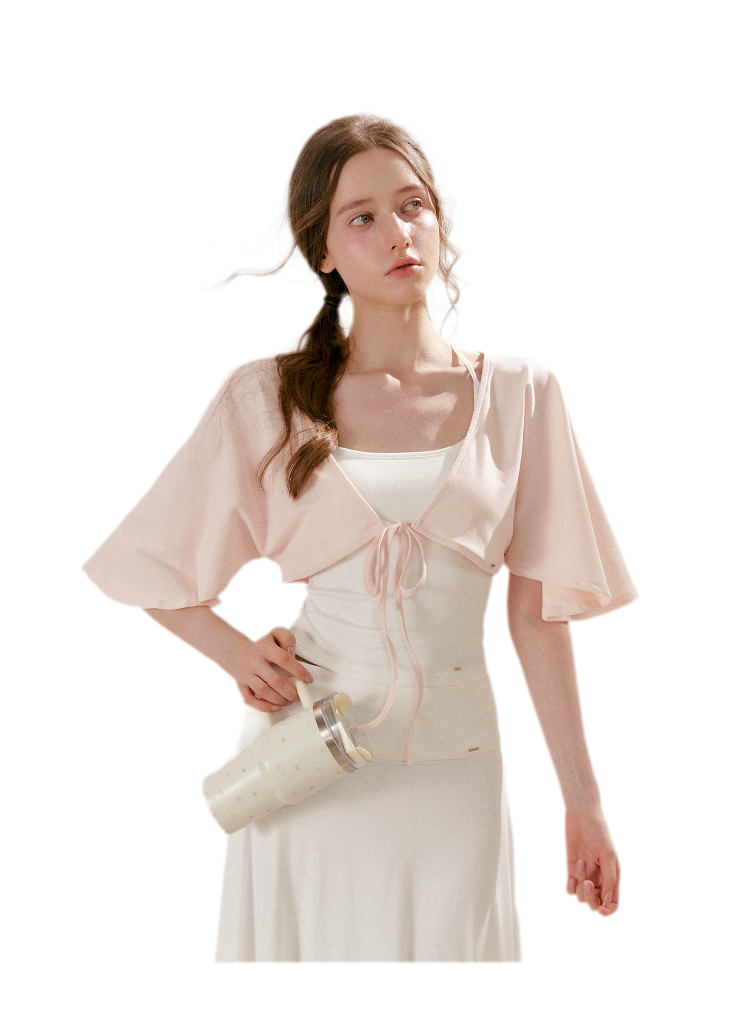 Airy Cloud U-Neck Vest & Batwing