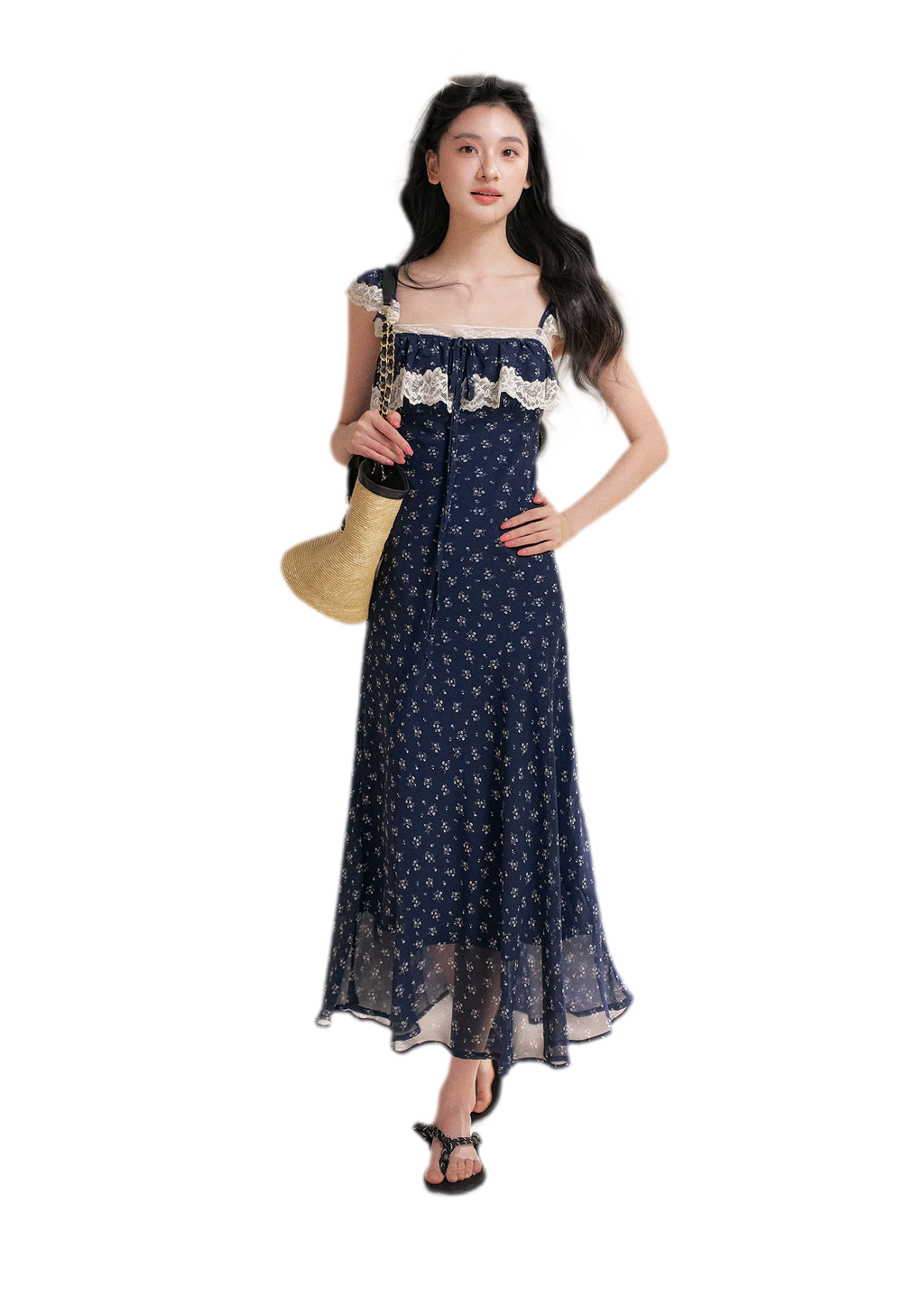 Lace Floral Camisole Dress