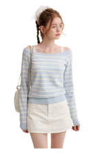Bow A-Line Denim Skirt