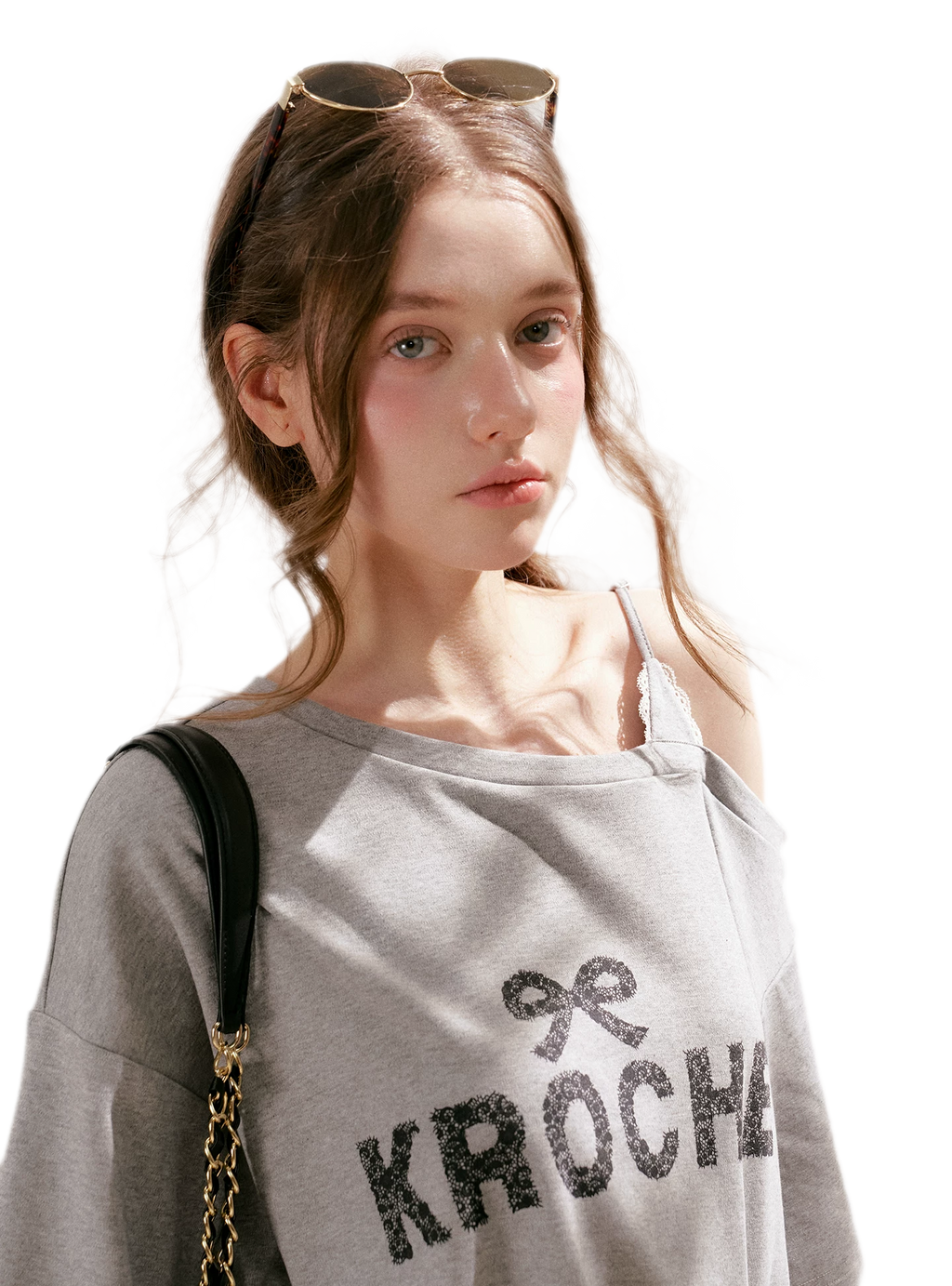 Off-Shoulder Logo T-Shirt