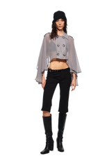 Sheer Trench Cape Top