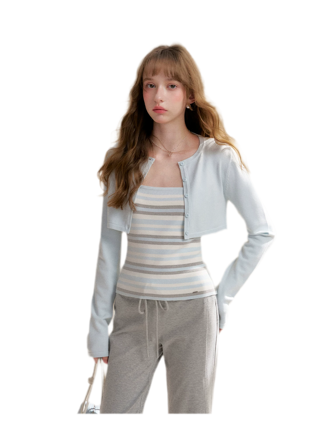 Knit Cardigan Cami Set