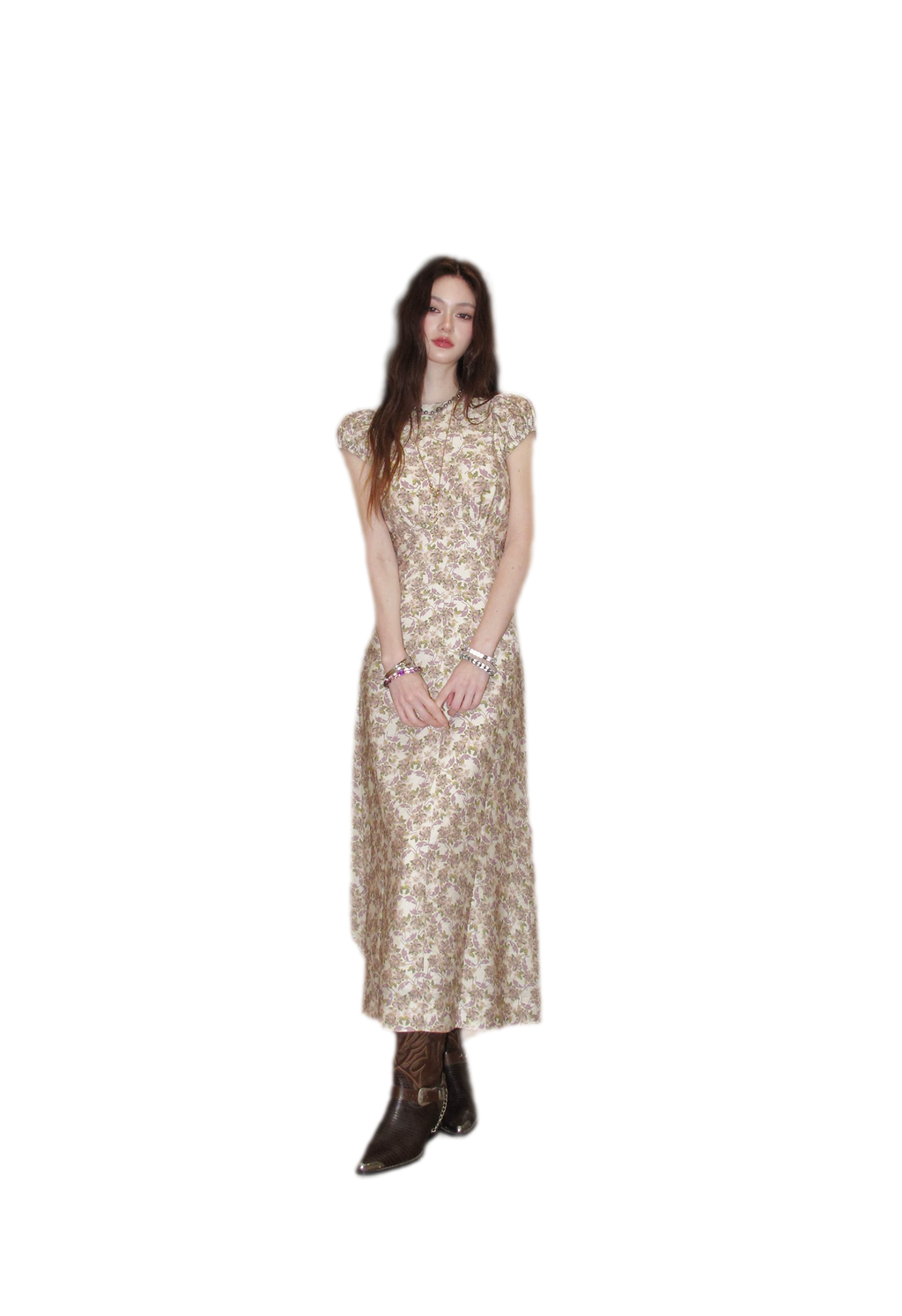 Misty Lilac Cotton Maxi Dress