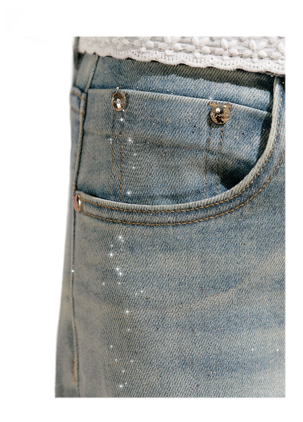 Sparkling Galaxy Wide-Leg Jeans