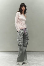 Drawstring Multi-Pocket Cargo Pants