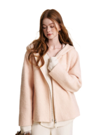 Soft Wool Hooded Jacket