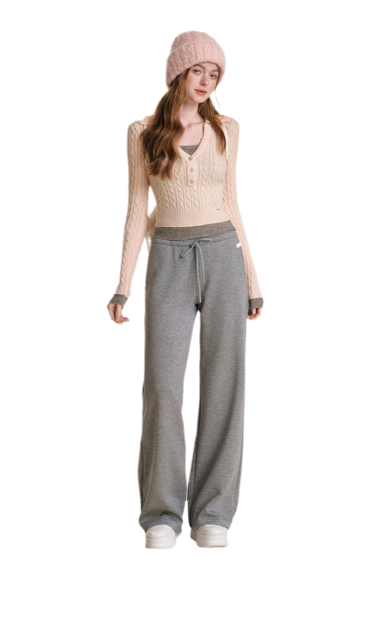 Drawstring High Waist Pants